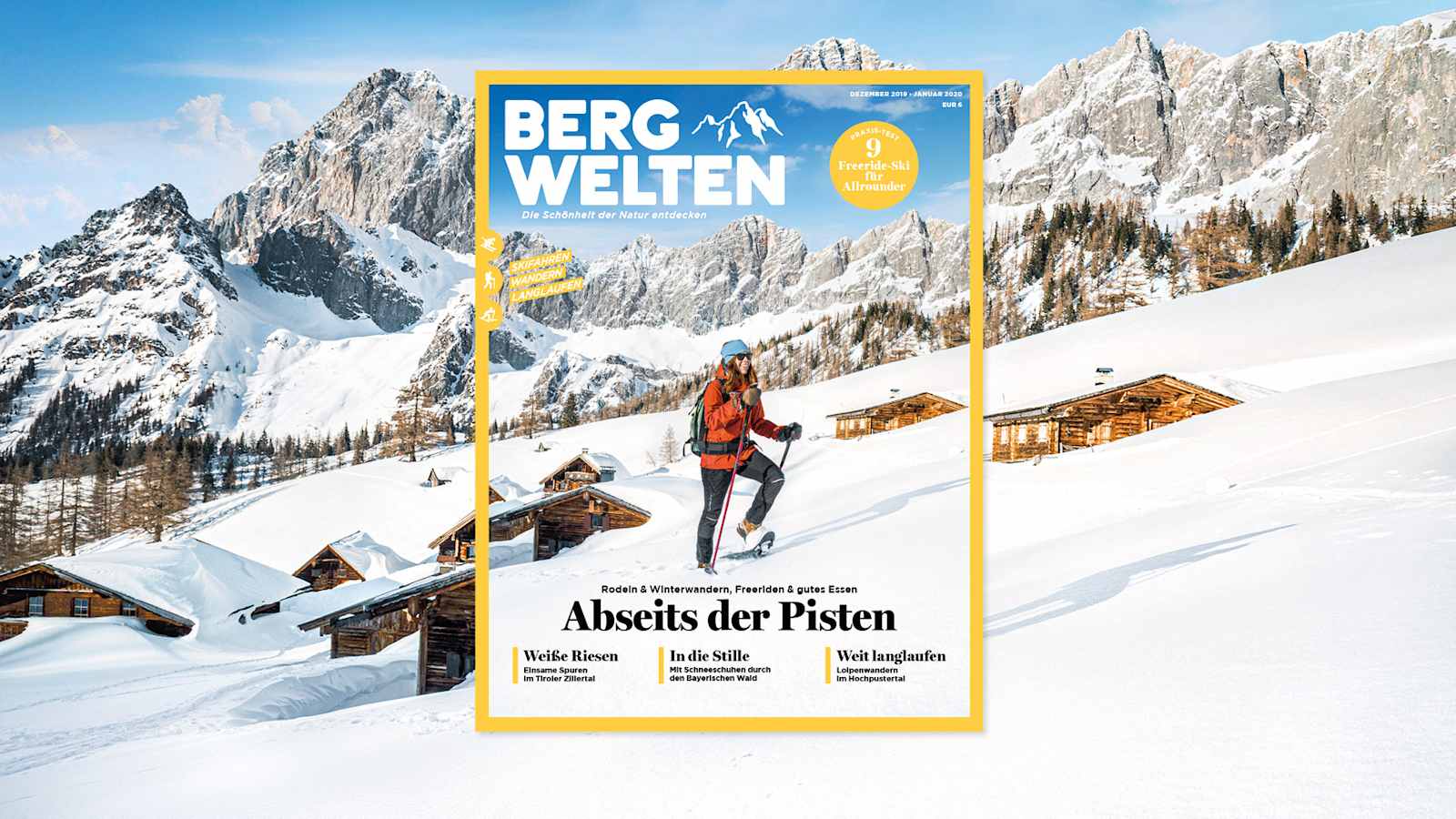 Das aktuelle Bergwelten Magazin (Dezember 2019/Jänner 2020)