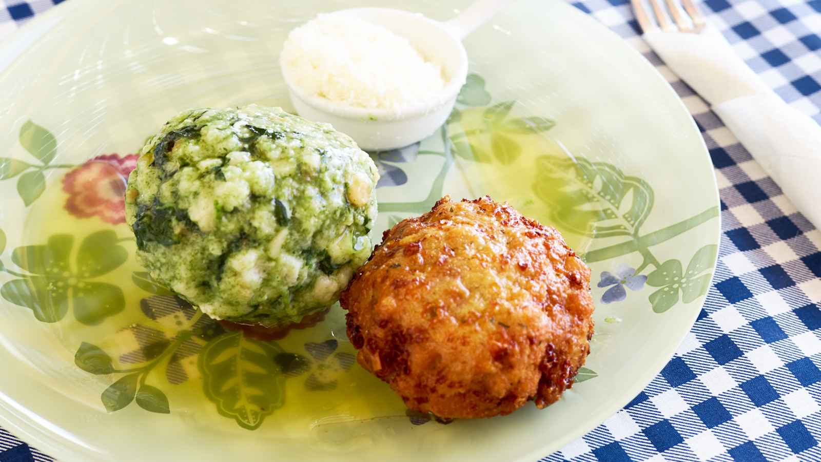 Herrliche Knödel auf der Rauthhütte.