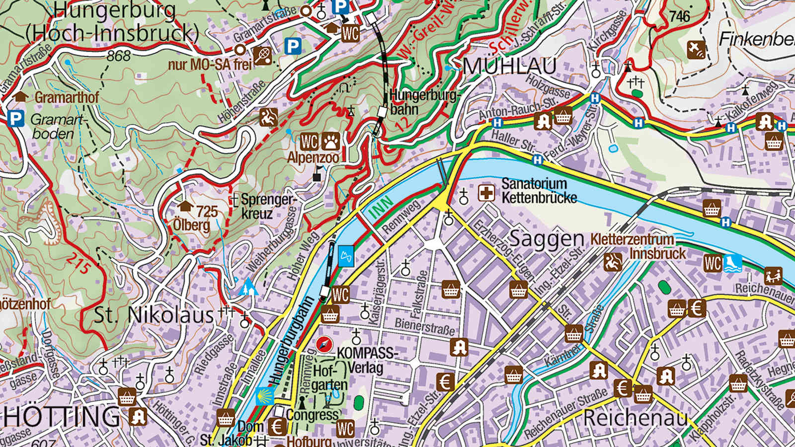 Ausschnitt von IBK mit 1 : 25 000