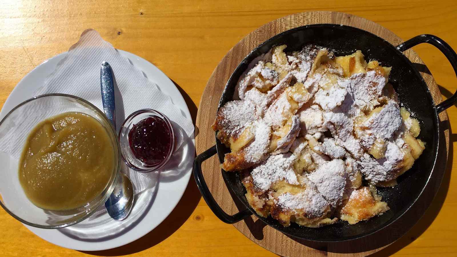 Der Kaiserschmarrn der Heidelberger Hütte in der Schweiz