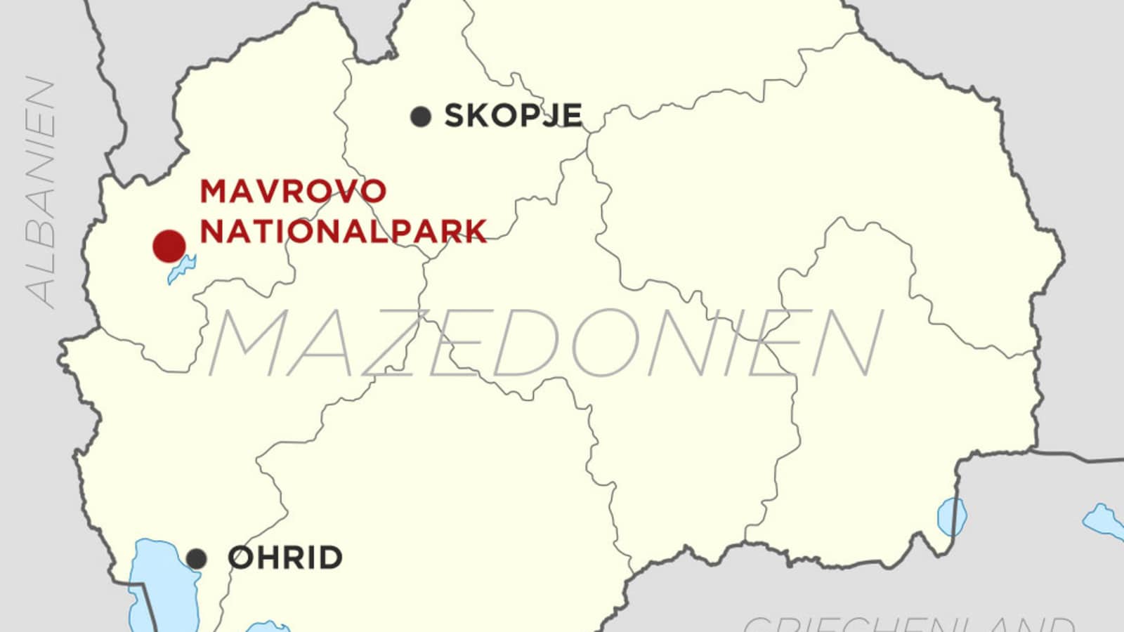 Karte Mazedonien Mavrovo Map