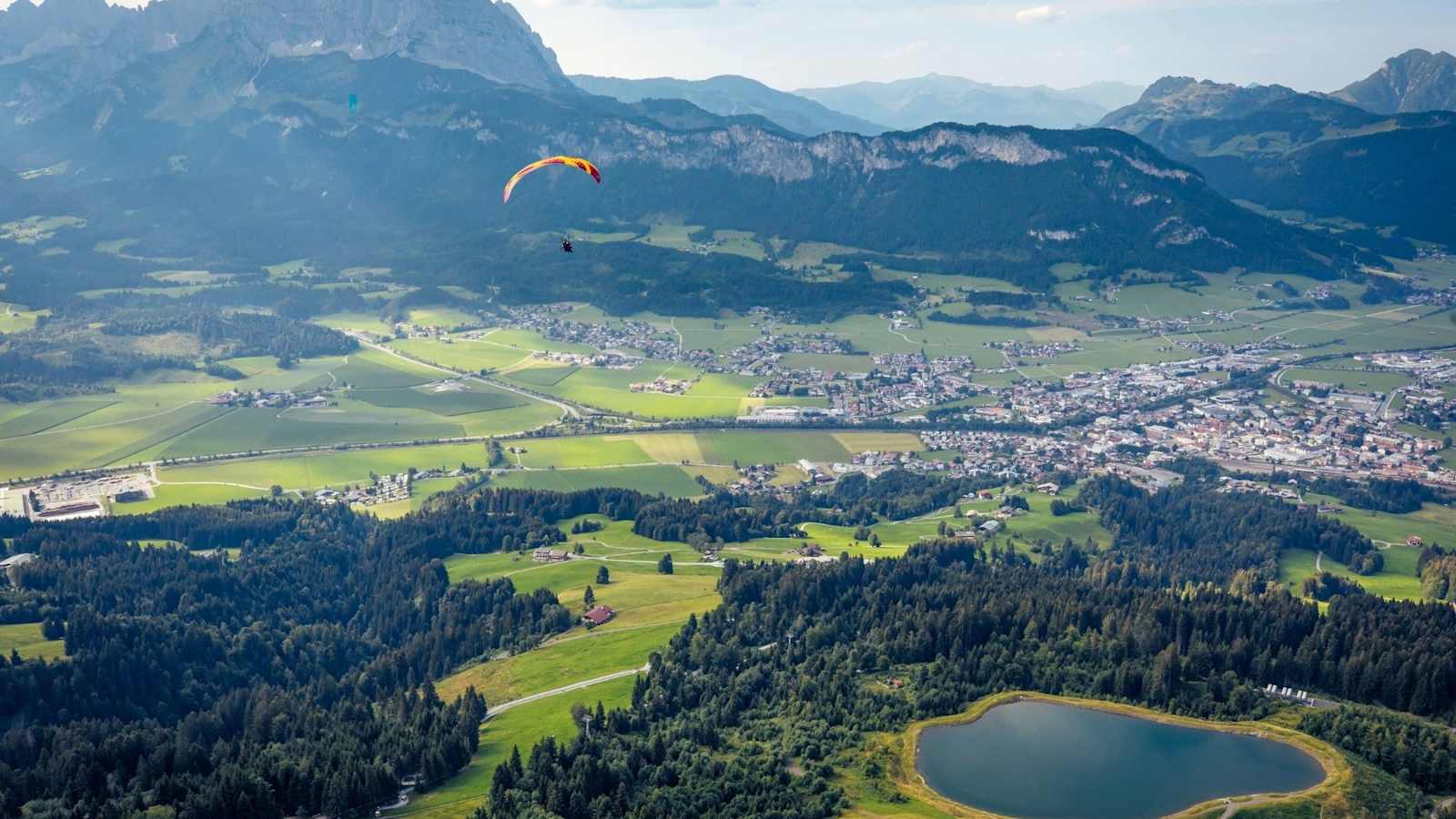 Blick auf die Kitzbüheler Alpen von oben