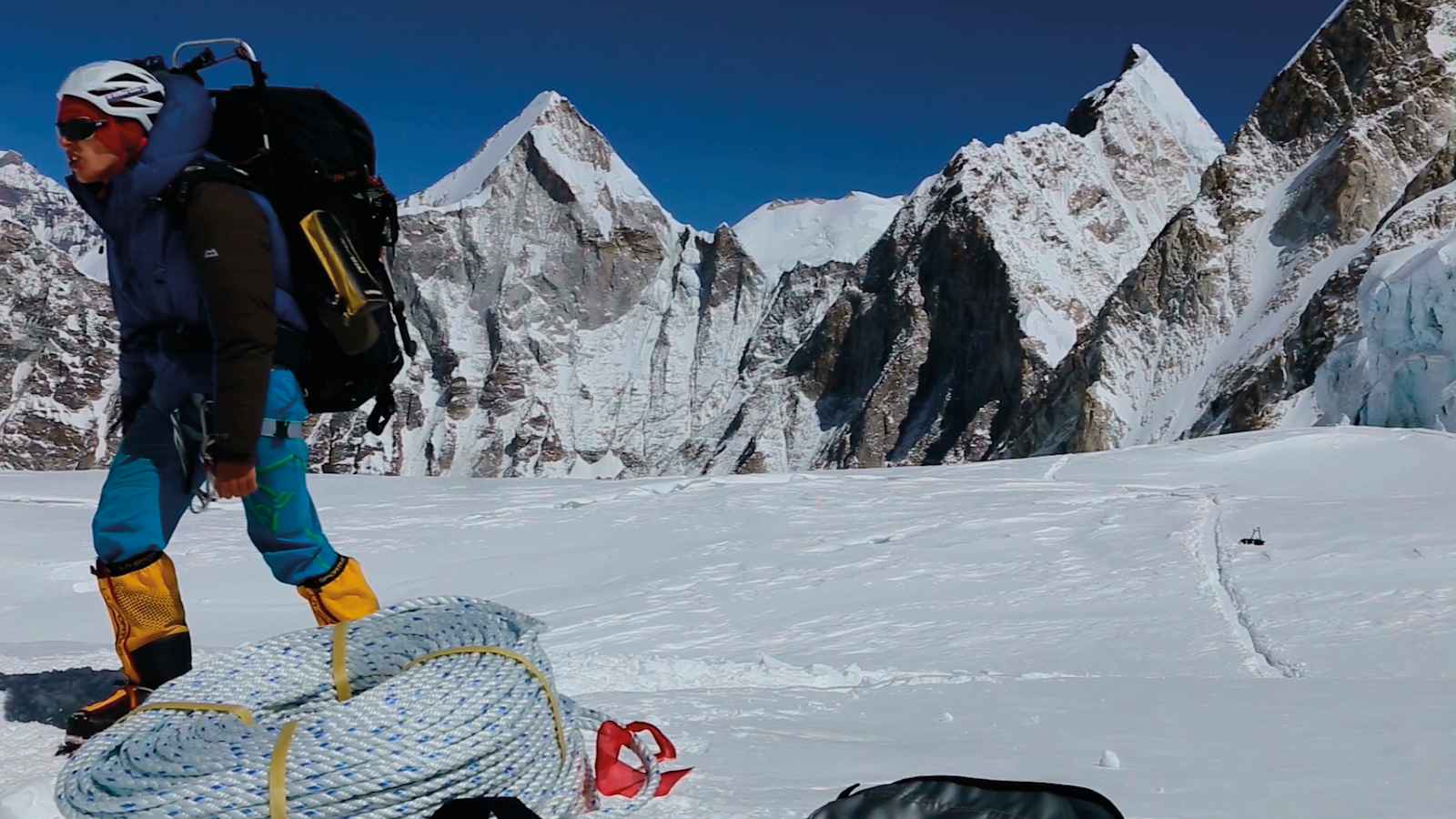 Jost unterwegs Richtung Lhotse, Himalaya.