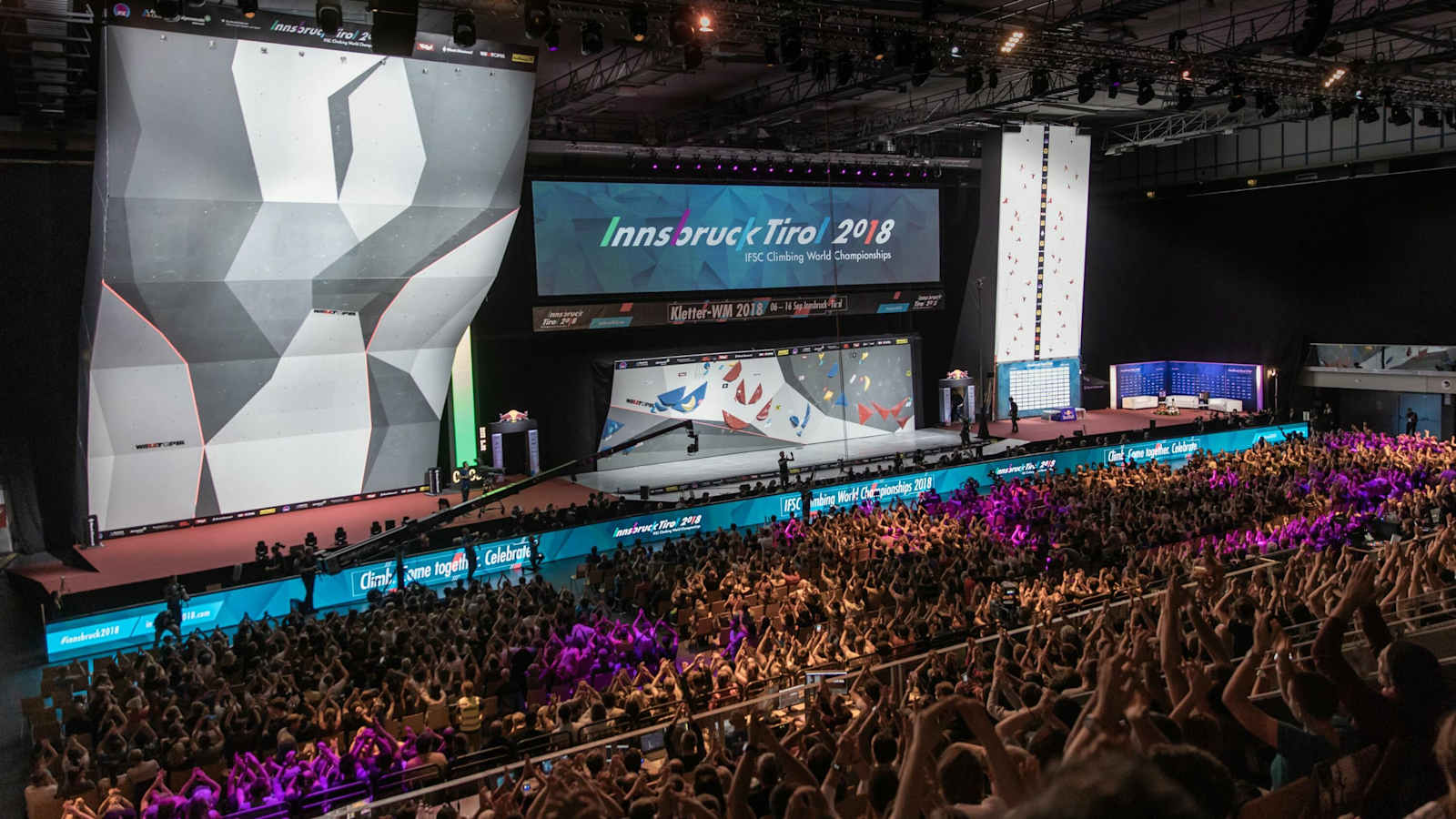 Vor ausverkauftem Haus und bei kochender Stimmung im Olympiaworld-Zentrum in Innsbruck ging das Boulder-Finale über die Bühne