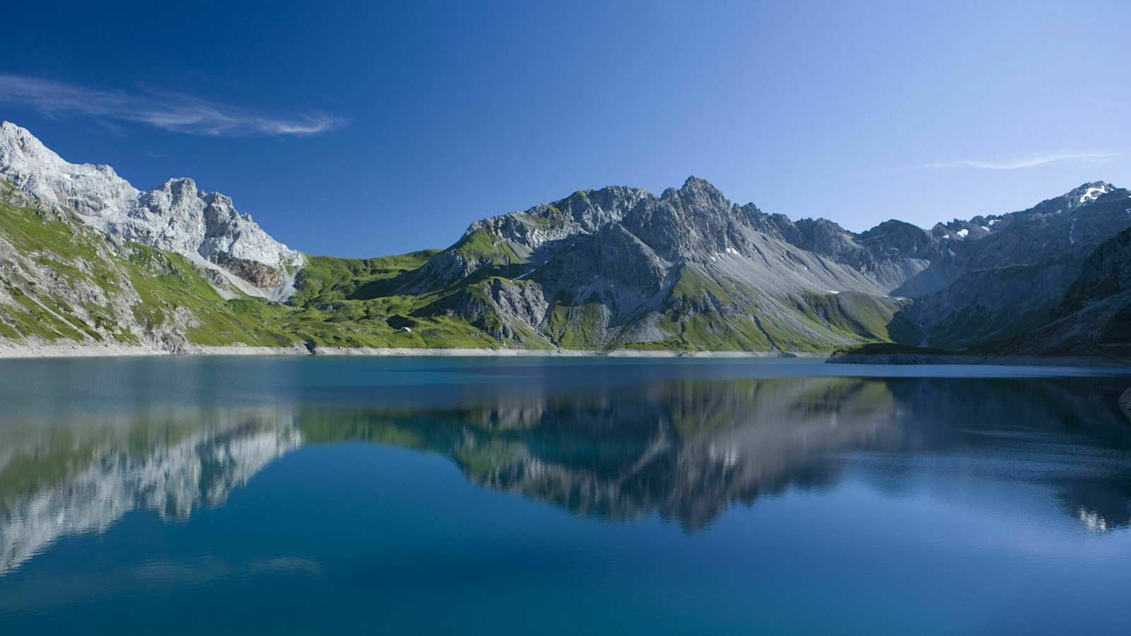 3D-Kartenausschnitt der Wasserwanderung am Lünersee in Vorarlberg