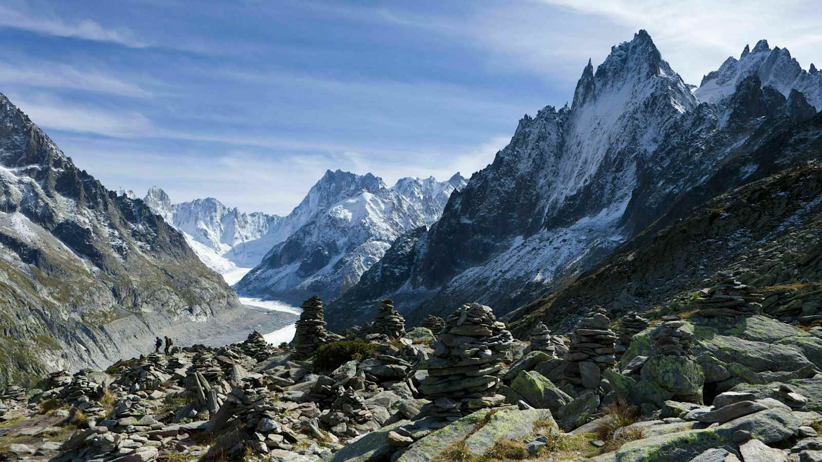 Der Gletscher Mer de Glace/ Mont-Blanc-Gruppe