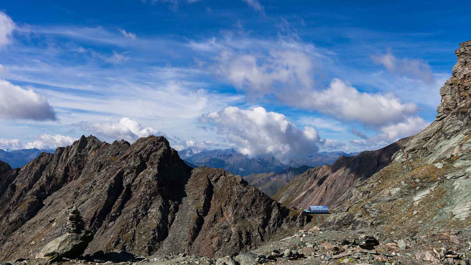 Die Stüdlhütte auf 2.801 m in der Glocknergruppe