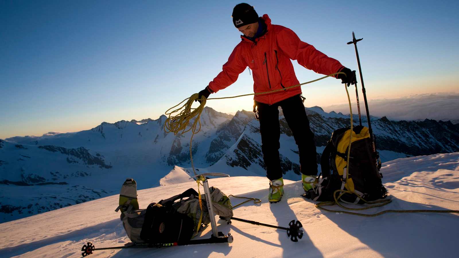 Bergsteiger auf Skihochtour