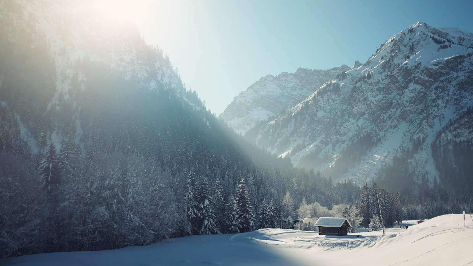 Wundervolle Stimmung in Mittelberg, Vorarlberg