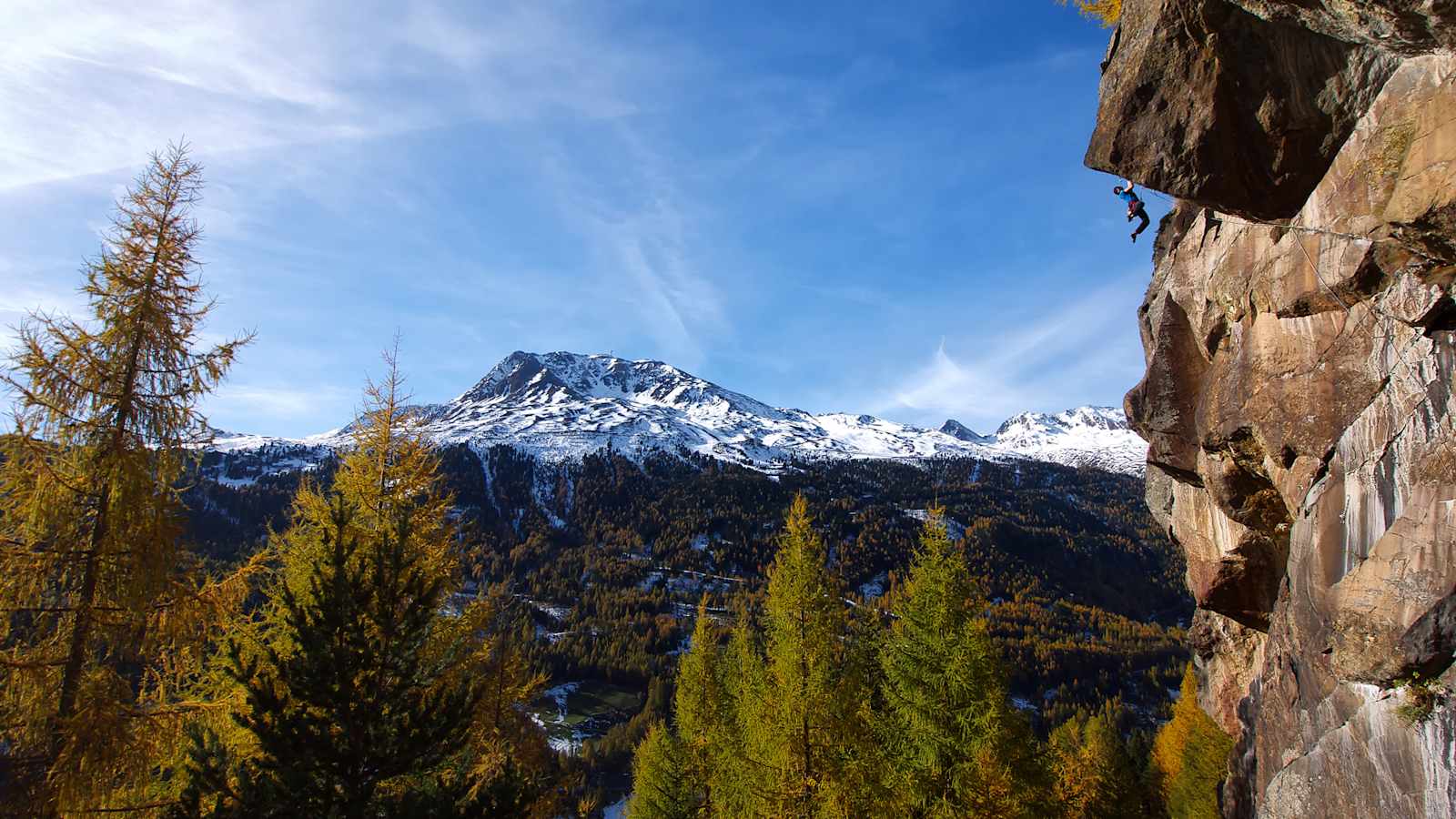 Klettern an der Moosalm im Ötztal, Tirol.