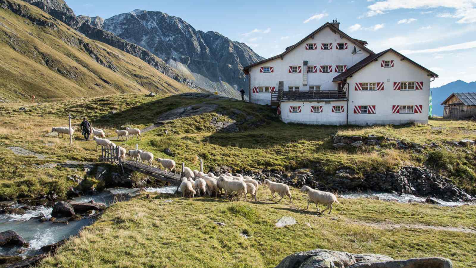 Die Neue Regensburgerhütte auf 2.286 m