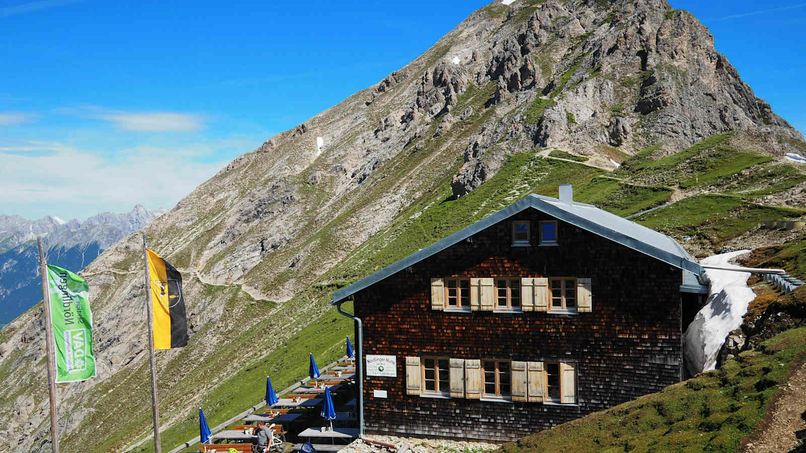 Die Nördlinger Hütte im Wettersteingebirge in Tirol