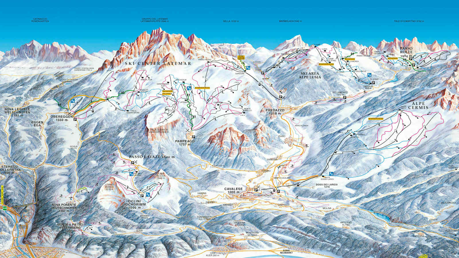 Dolomiten: Ski Center Latemar