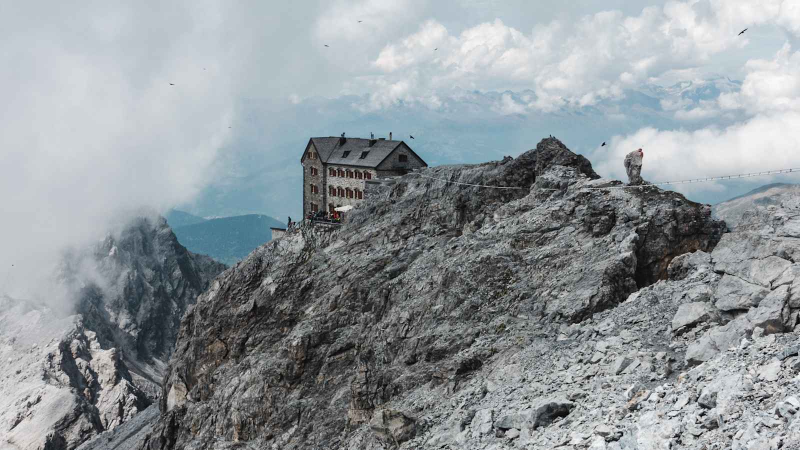 Die Payerhütte am Ortler