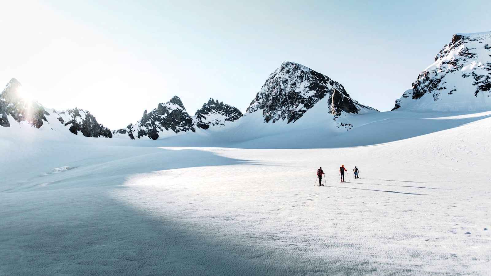 Die Gruppe am Plateau vor dem Piz Buin