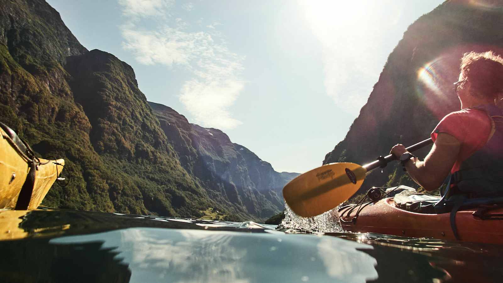 Kajaken im Naeroyfjord