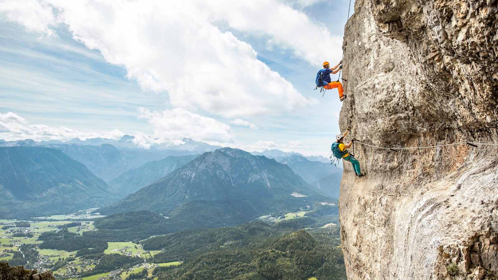 Eindrücke vom Ausblick während des Klettersteiges.