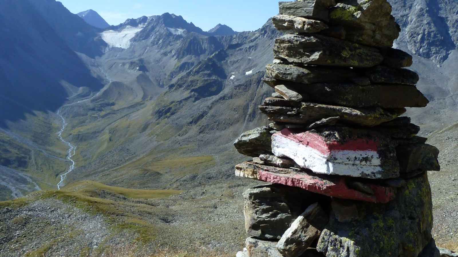 Auch Steinmännchen dienen der Orientierung. 