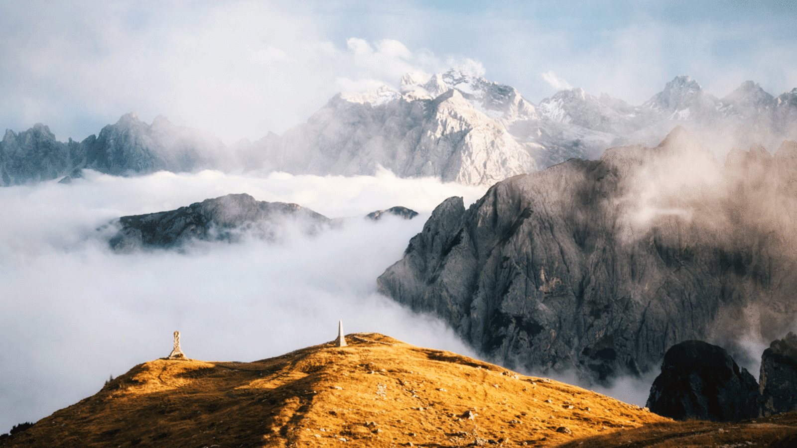 Welcher Berg mag wohl hier, in den Südtiroler Dolomiten, der dominanteste sein?