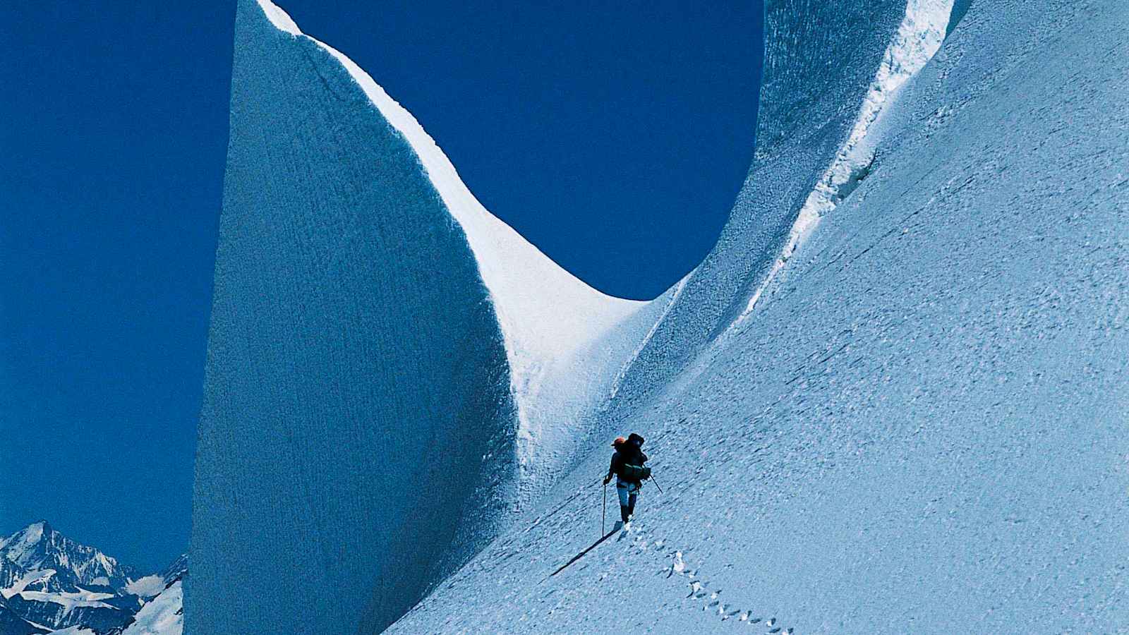 Unterhalb des Mont Maudit am Mont Blanc