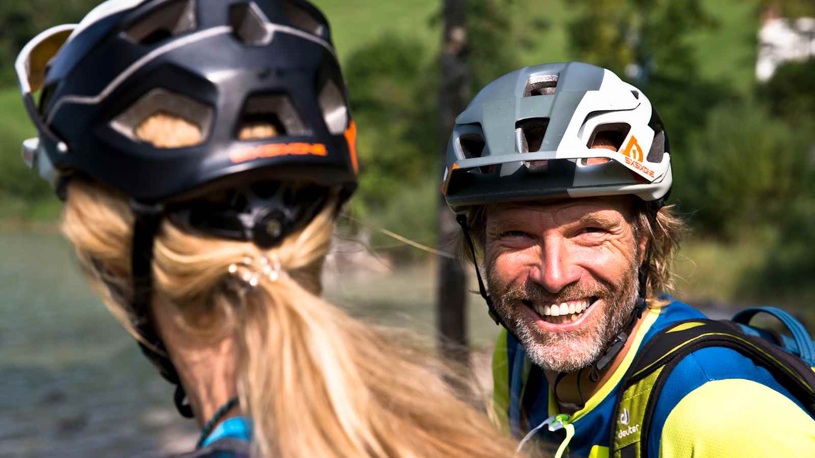 Beim Radfahren hat man viel Freude. 