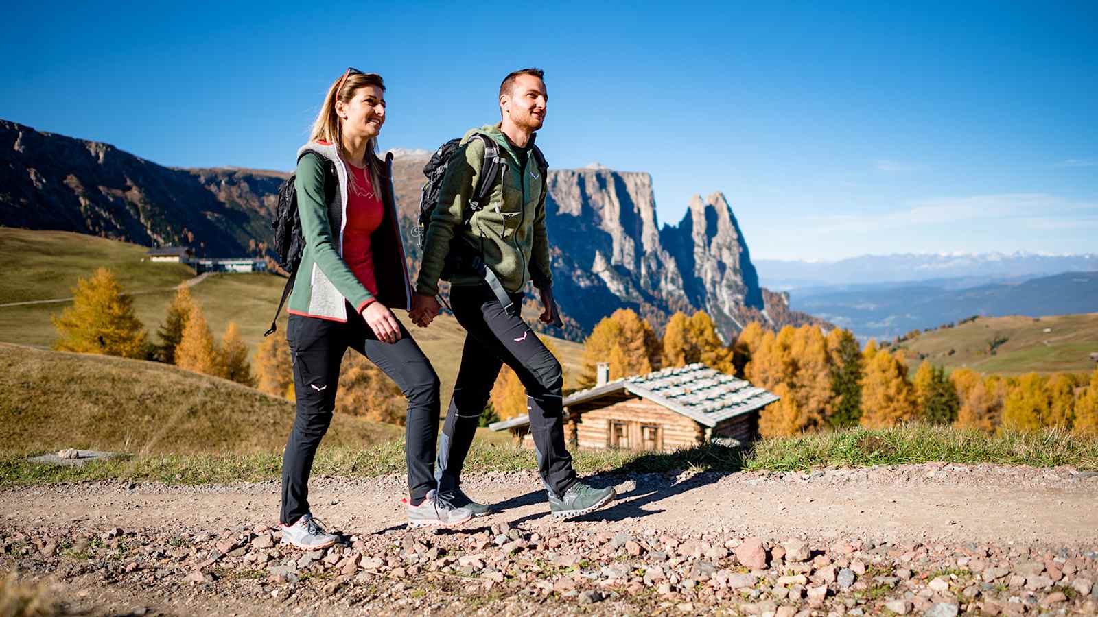 Im Herbst präsentiert sich die Dolomitenregion Seiser Alm in ihrer goldenen Pracht.