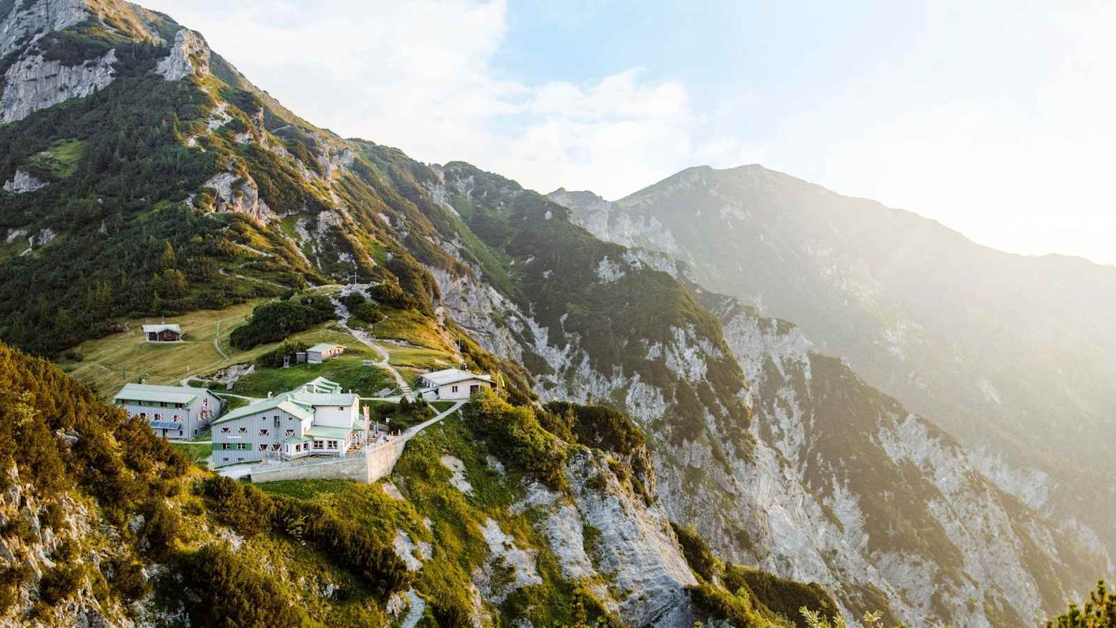 Das Stripsenjochhaus in der Abendsonne