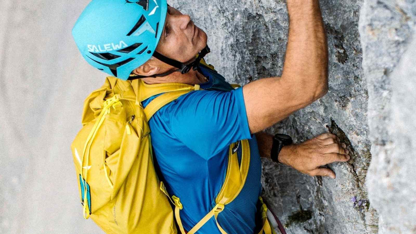 Der Bergführer in der Wand