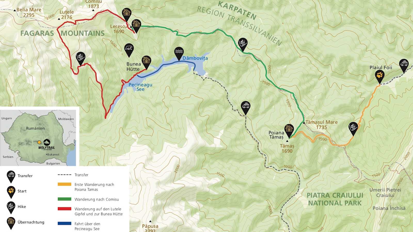 Der Wolftrail und seine Etappen 