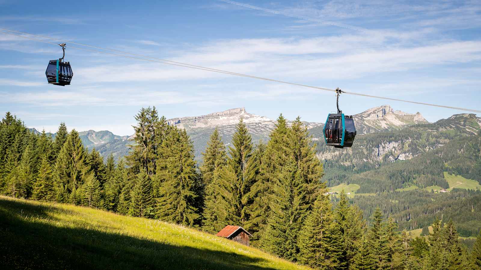 Gondeln der Sollereckbahn in oberstdorf