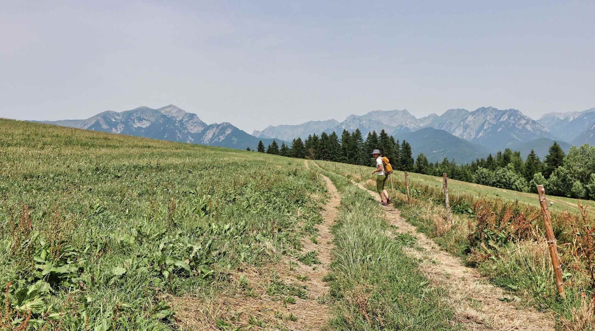 Styrian Iron Trail - Etappe 1 - Blick auf Gösseck und Eisenerzes Reichenstein