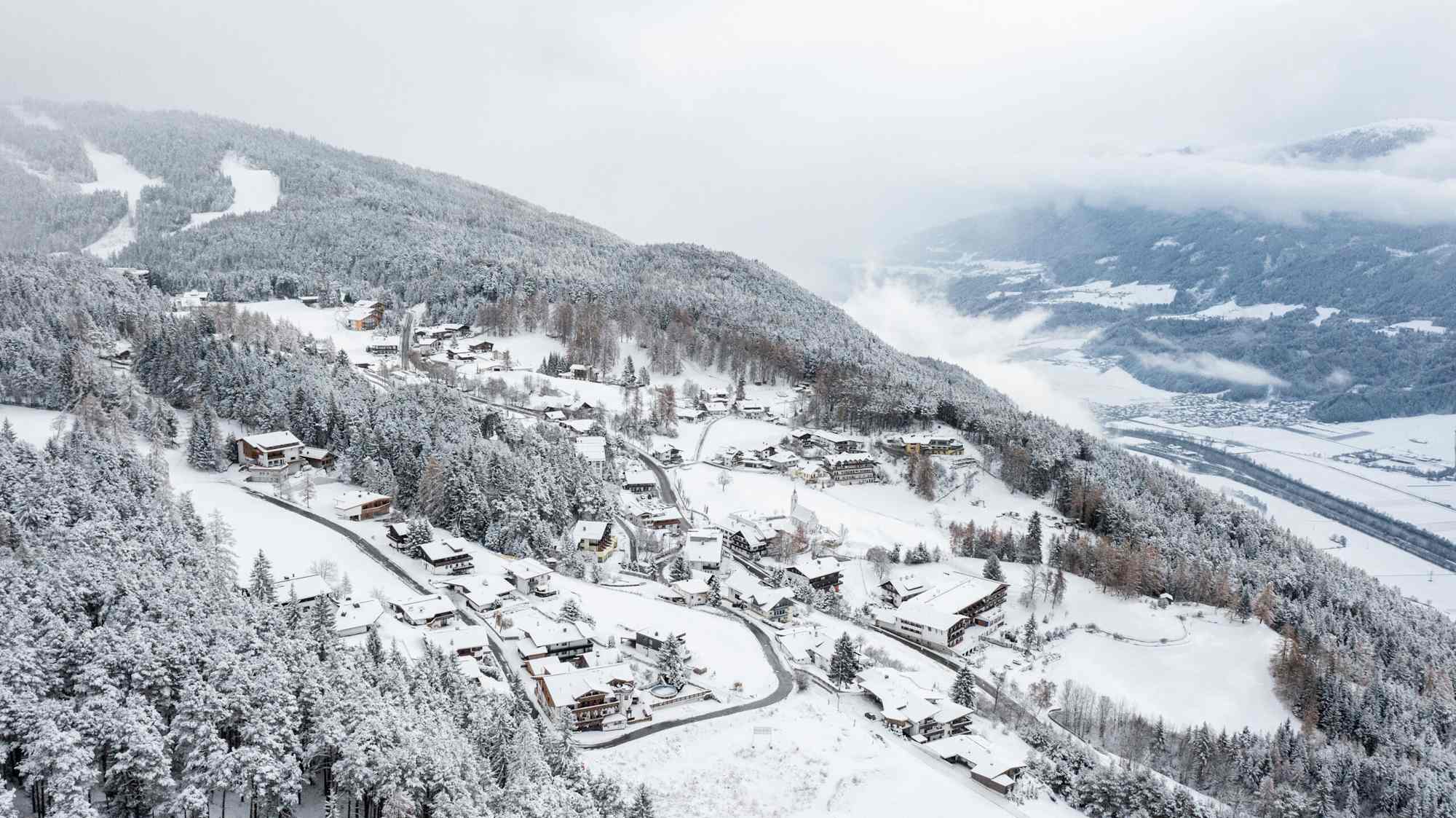 Mösern bei Neuschnee