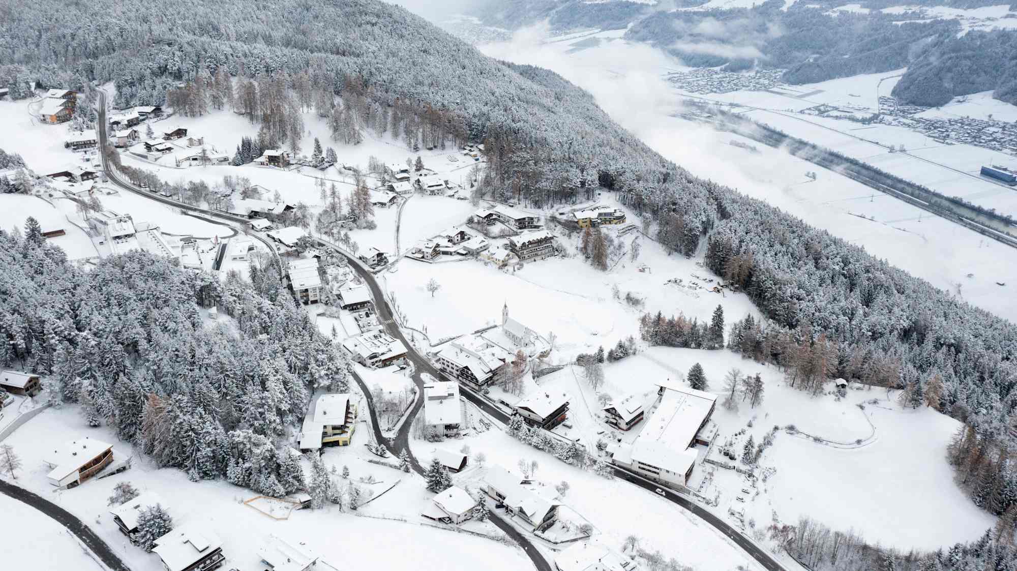 Mösern bei Neuschnee