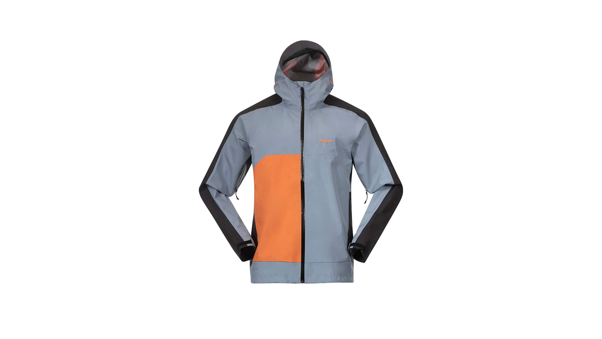 Die Vaagaa 3L Light Hardshelljacke für Herren in der Farbkombination Husky Blue/ Black/ Faded Orange.