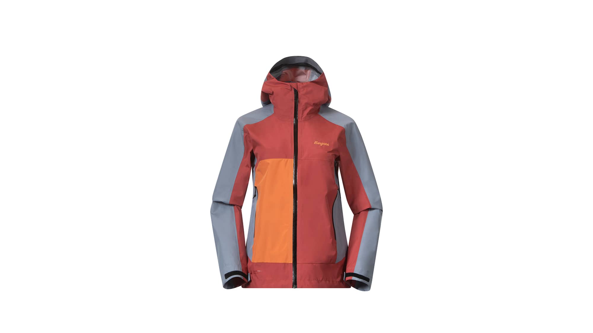 Die Vaagaa 3L Light Hardshelljacke für Damen in der Farbkombination Rusty Dust/ Husky Blue/ Faded Orange.