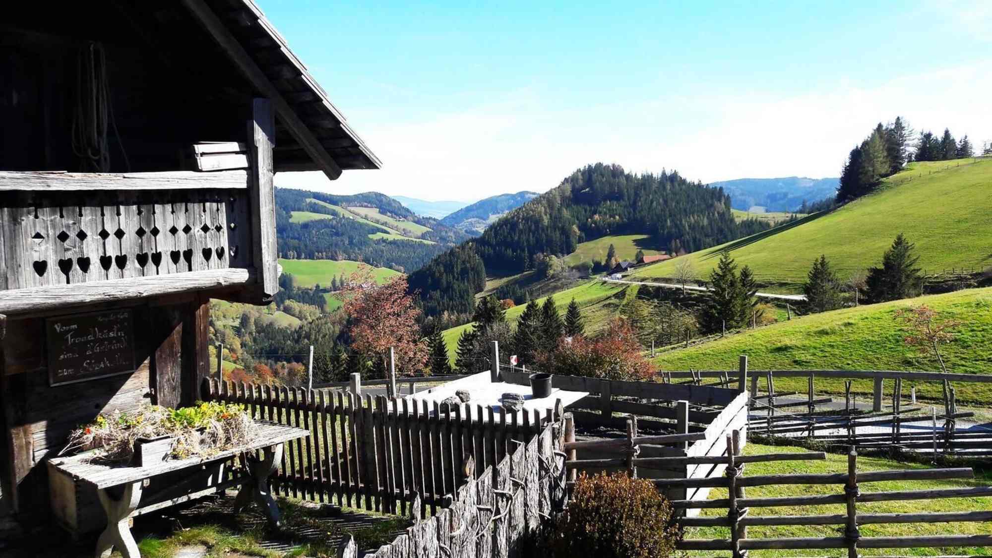 Aussicht vom Almgasthof Stroßeggwirt