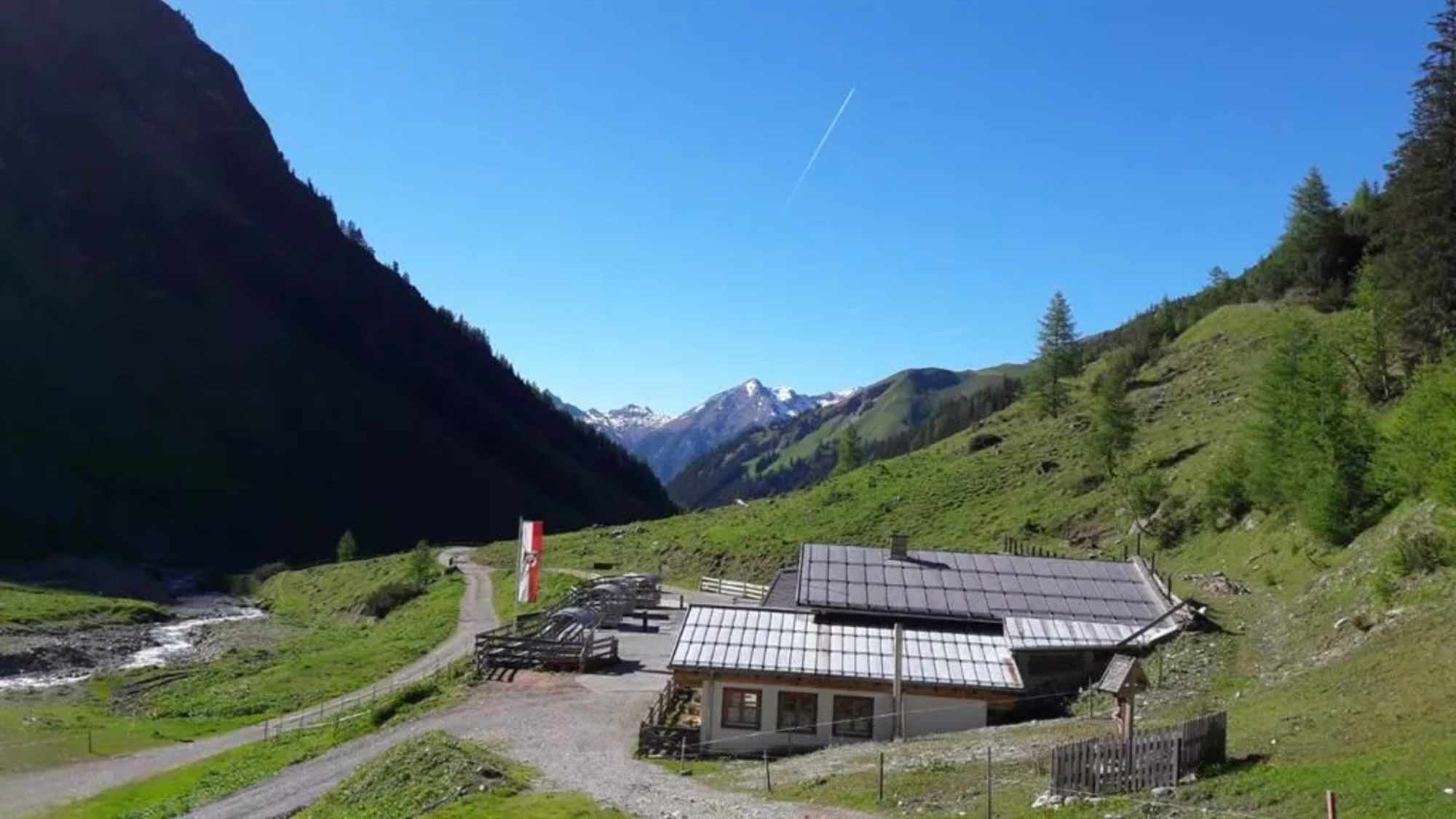 Blick von der Alpe Kaisers ins Lechtal