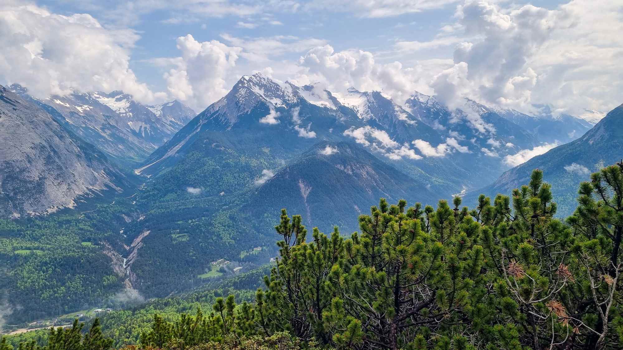 Aussicht vom Zäunlkopf Richtung Karwendel