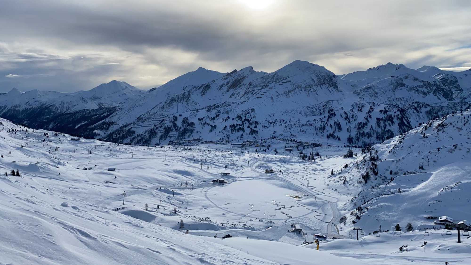 Aussicht vom Hundskogel auf das Skigebiet Obertauern