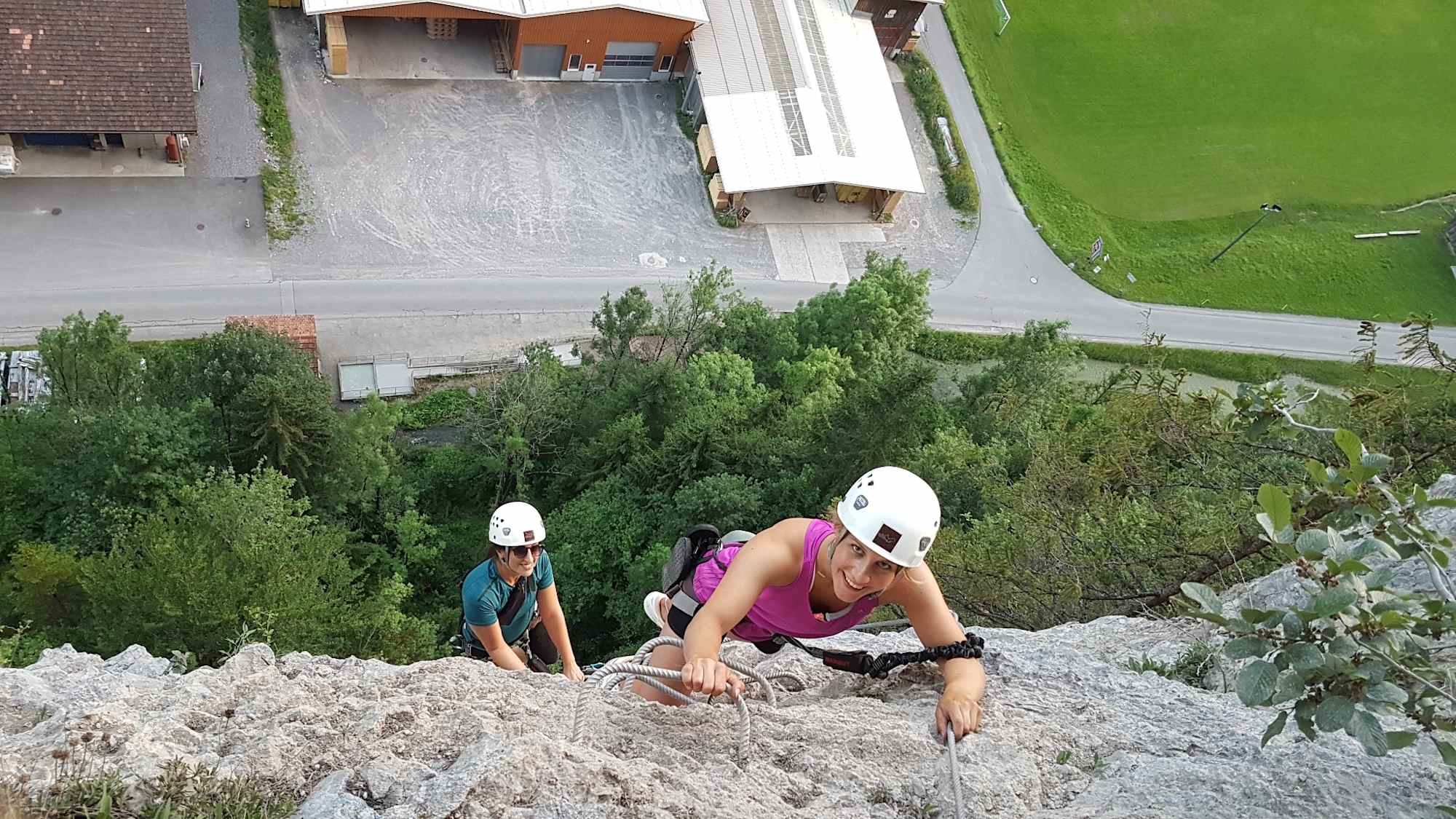Klettersteig Muotathal, Felswand