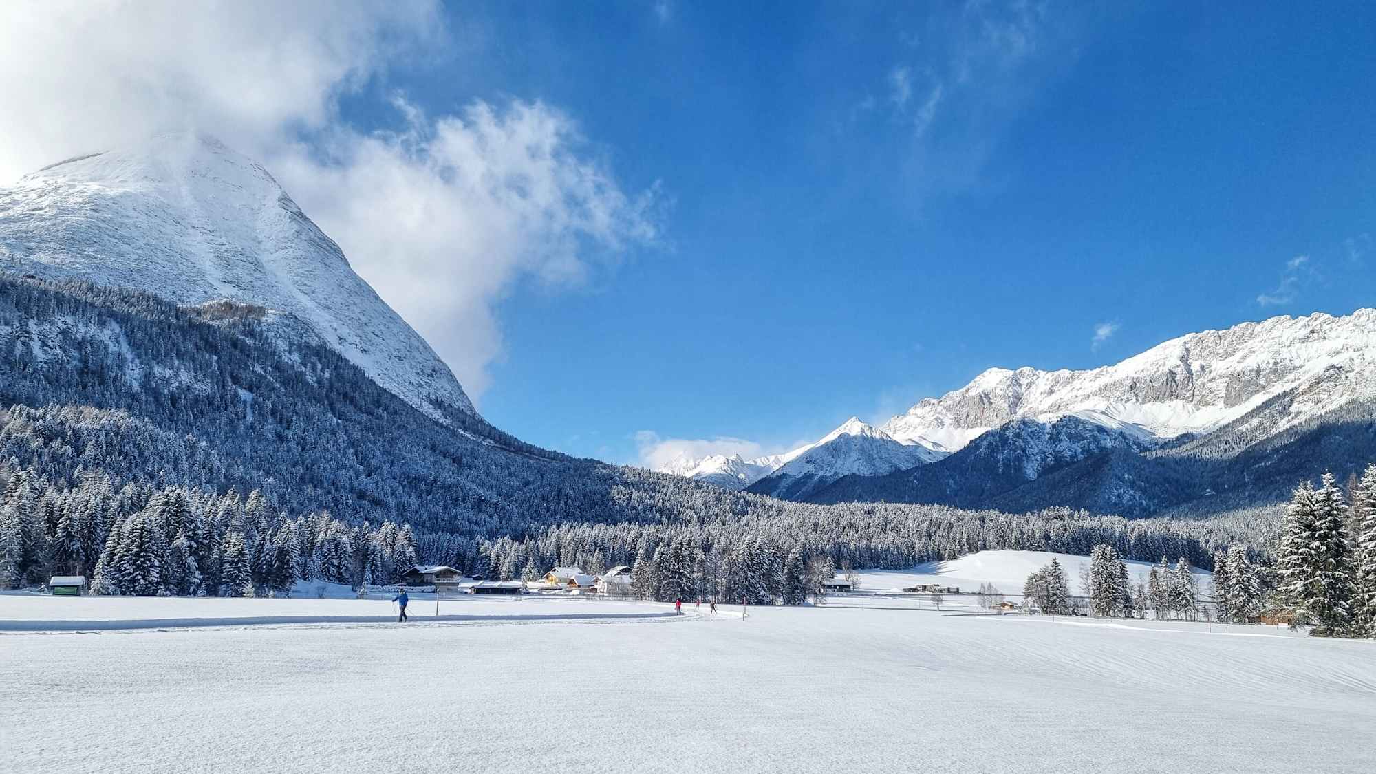 Loipe A5 Obern bei Neuschnee