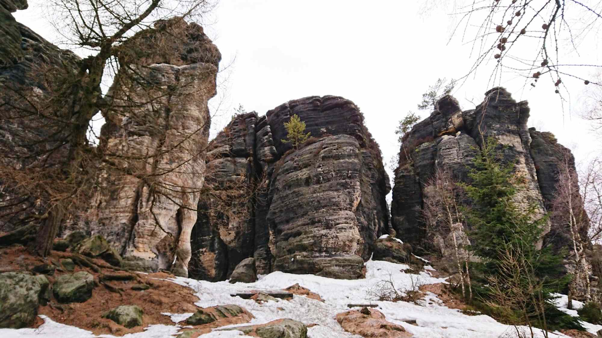 Felsen in den Tyssaer Wänden