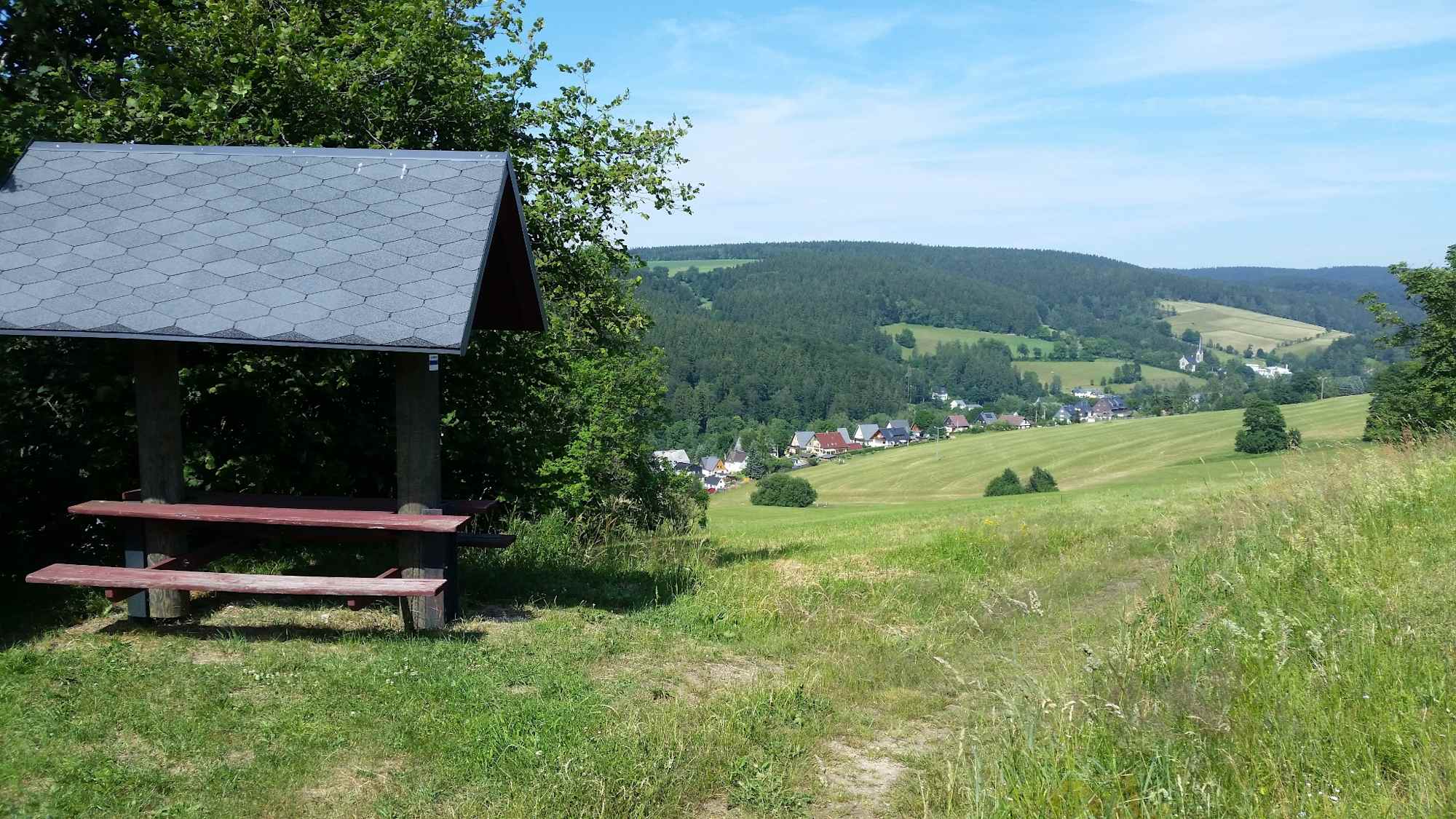 Kammweg -Blick ins Muldental in Rechenberg-Bienenmühle