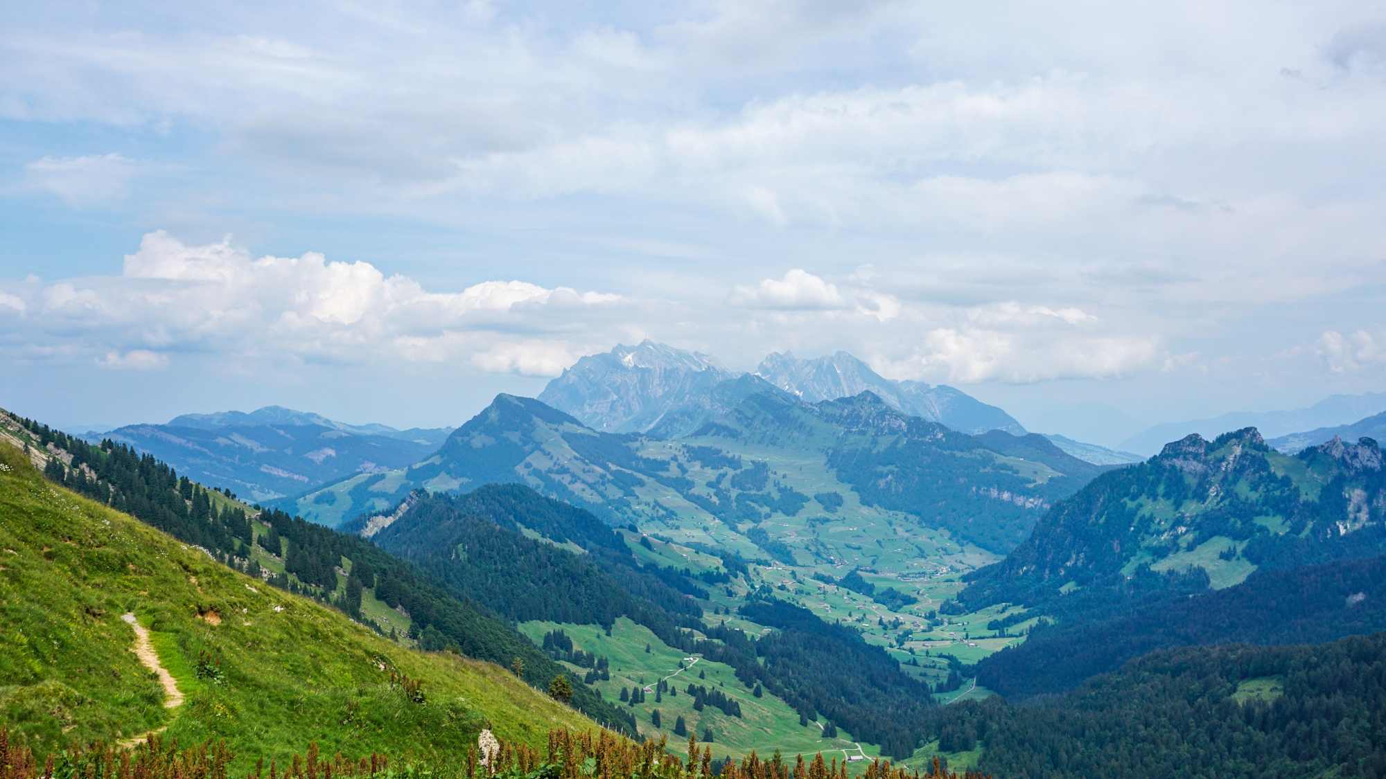 Toggenburger Höhenweg Etappe 3 Blick Säntis