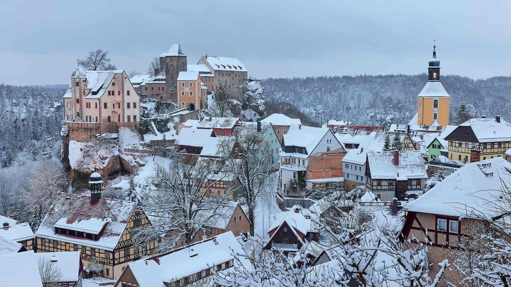 Blick auf Hohnstein vom Kasper-Pfad aus