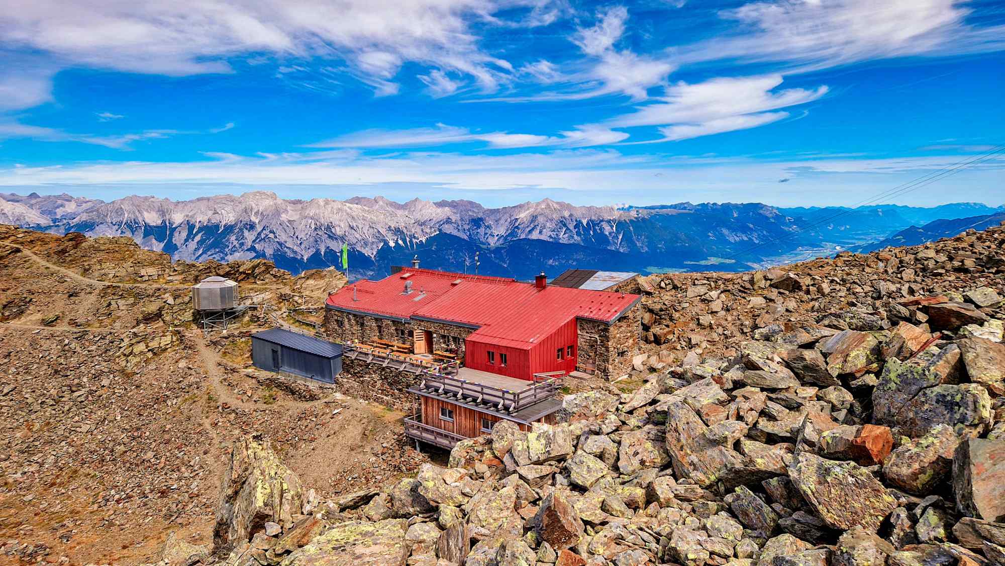 Die Glungezer-Hütte auf 2.610 m