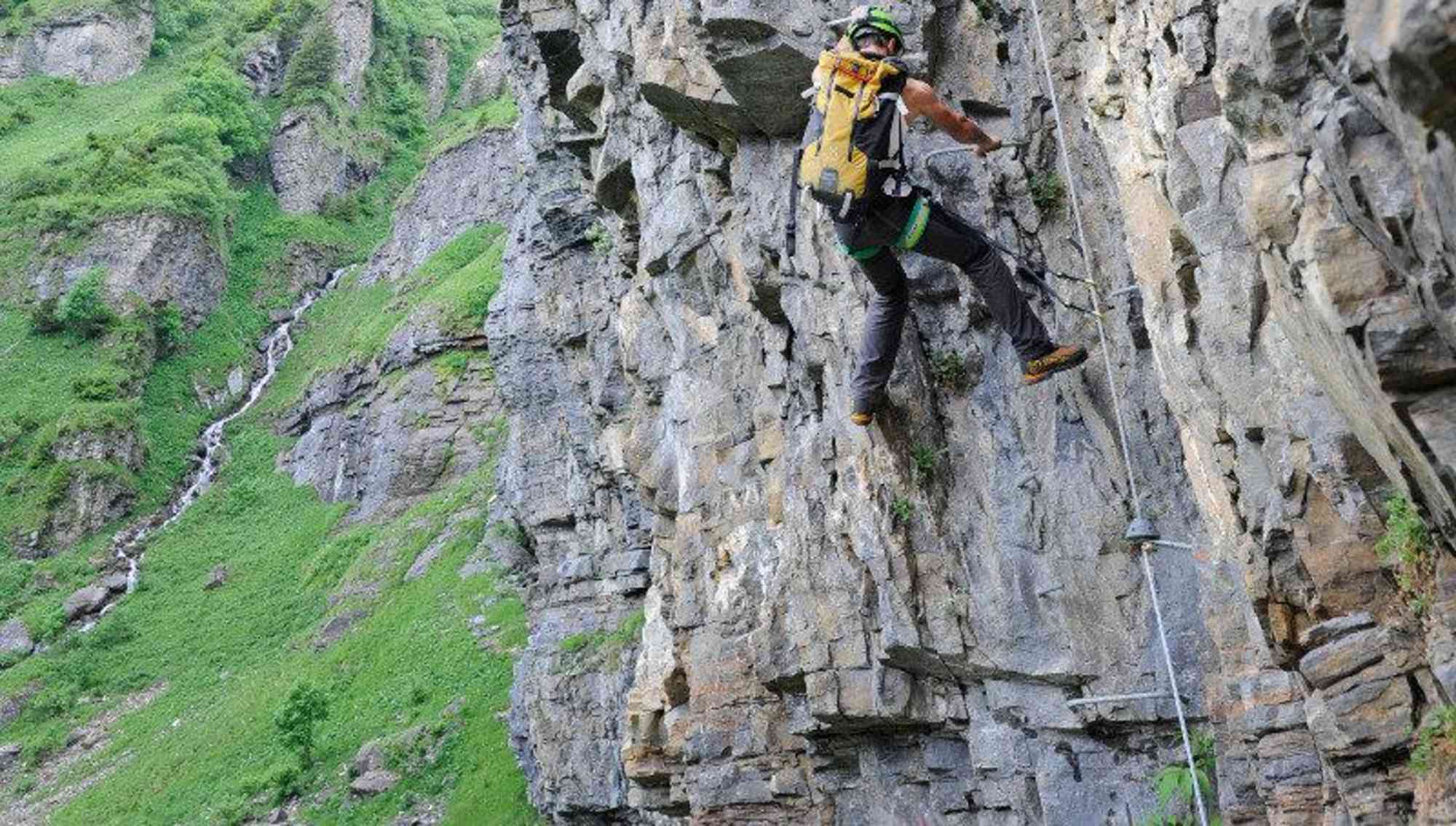 Kletterspass am Klettersteig Zigelstöckli auf dem Urnerboden