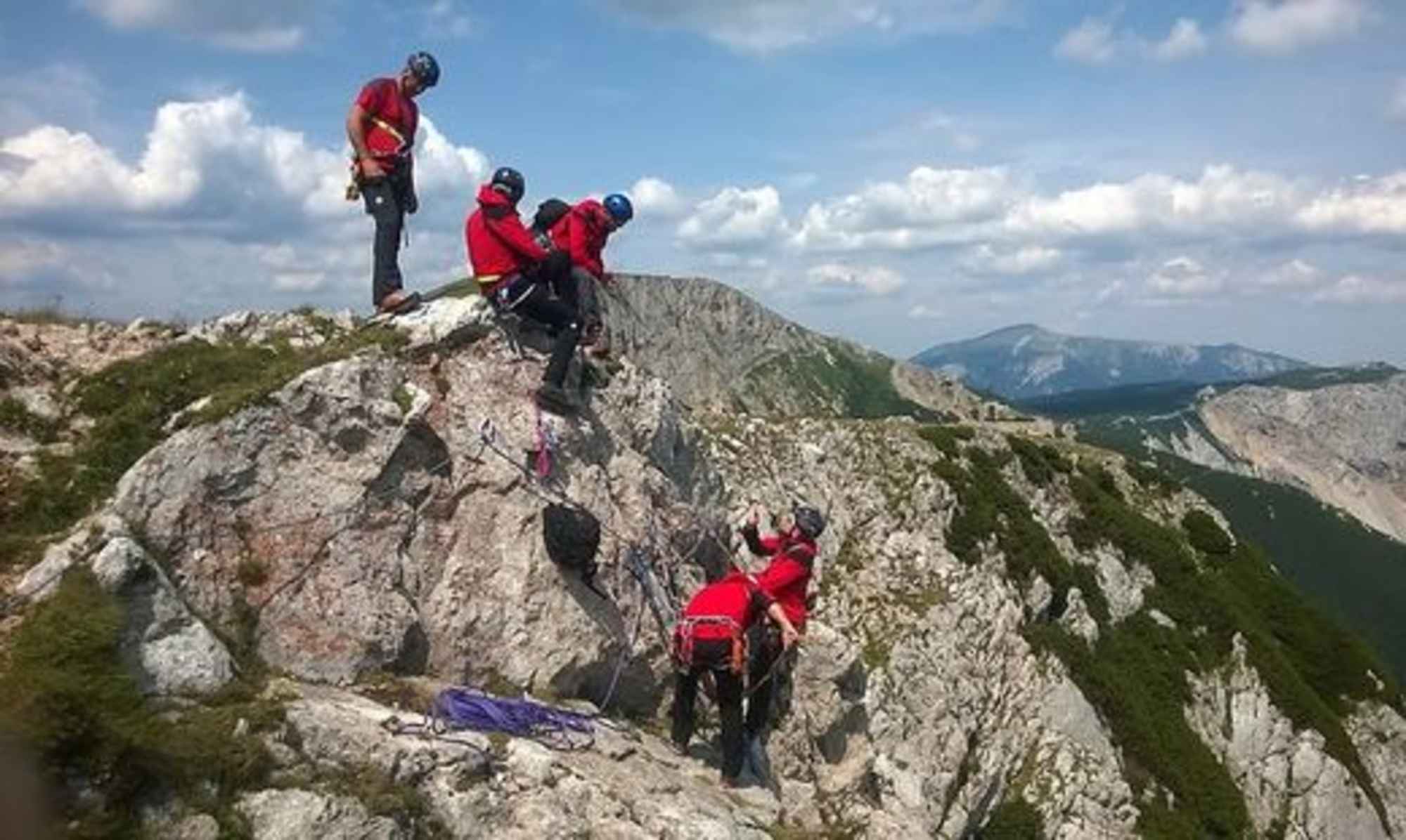 Bergrettungsübung unweit des Karl-Ludwig-Hauses