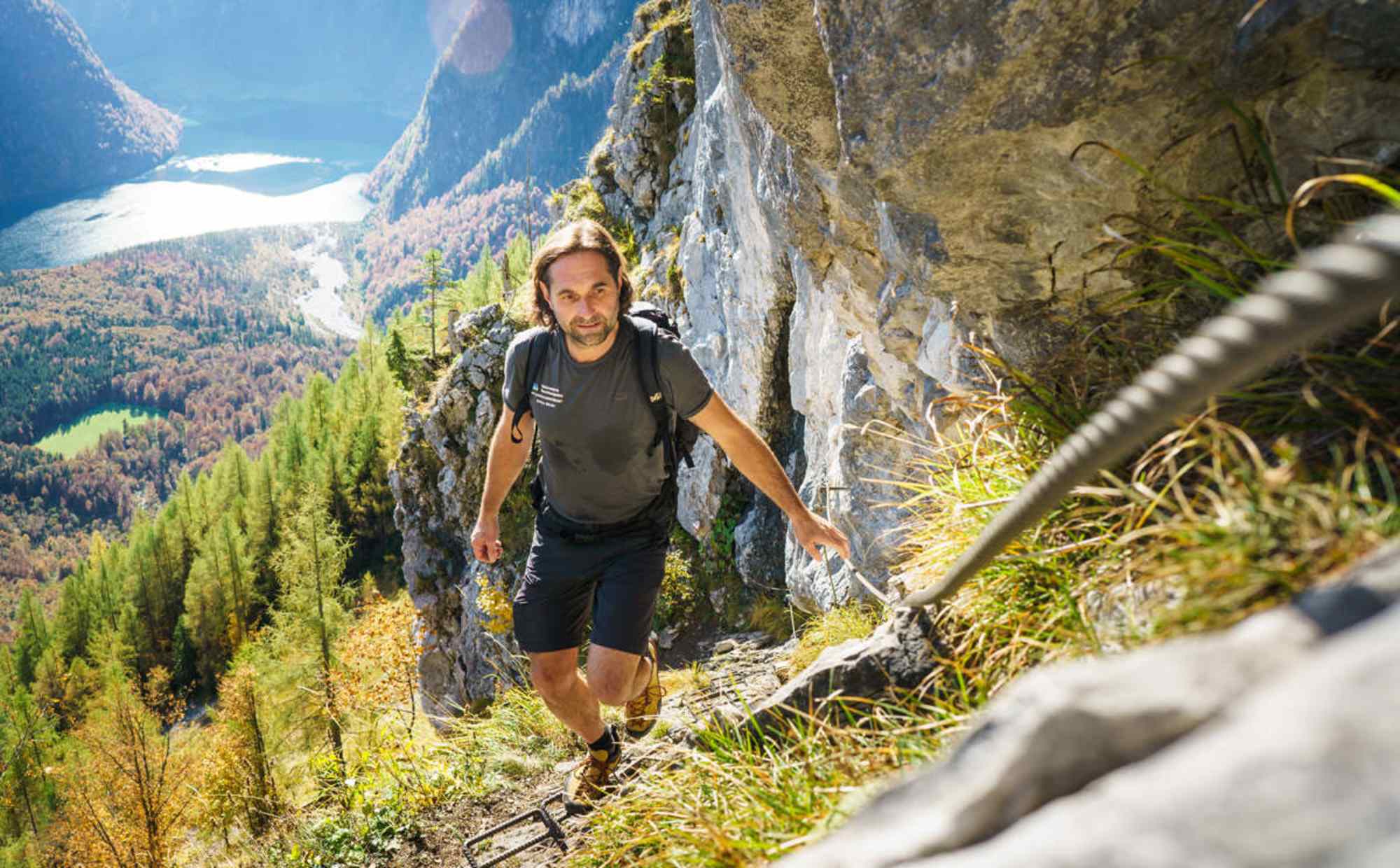 Steil und teilweise seilversichert - der Rinnkendl-Steig