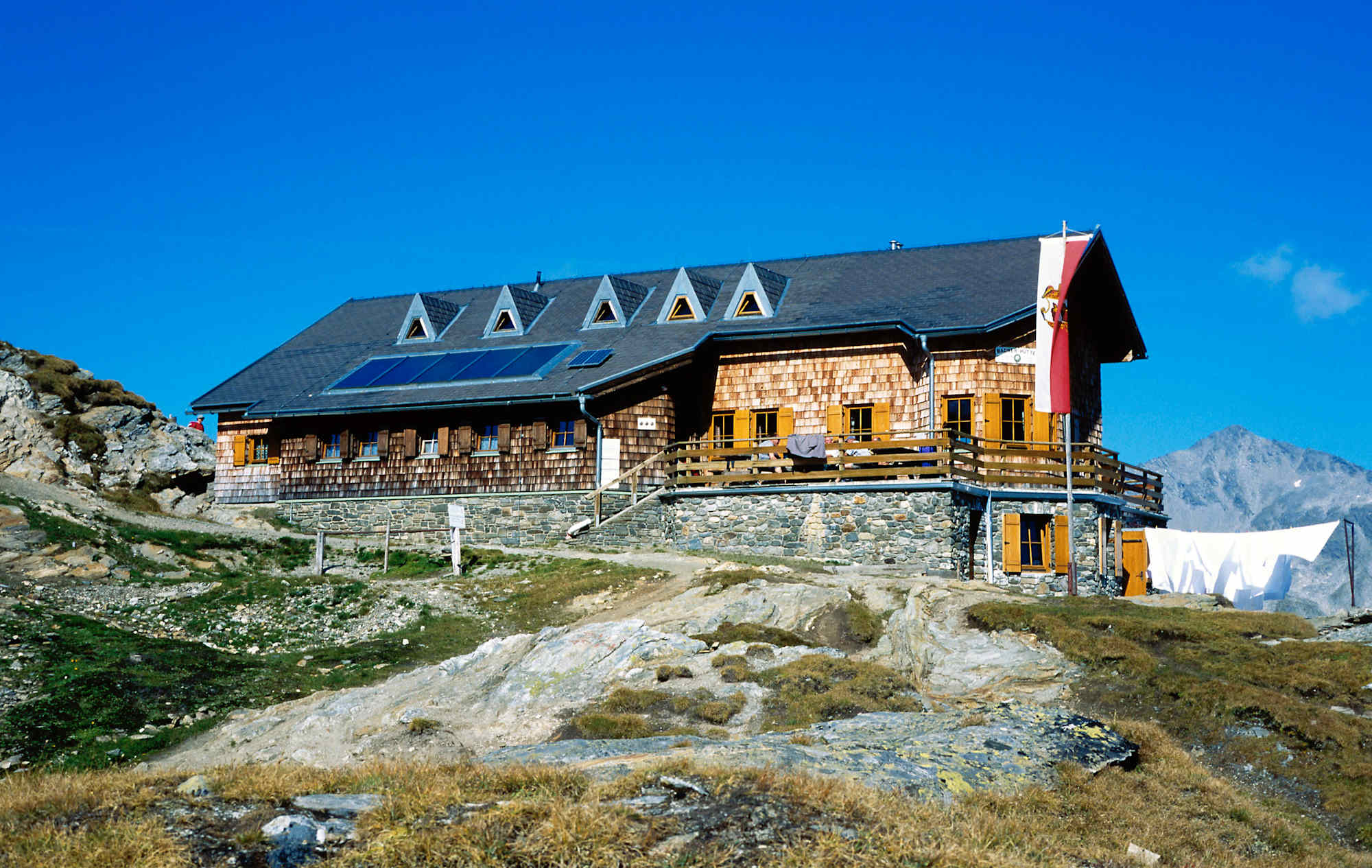 Die Badener Hütte auf 2.608 m